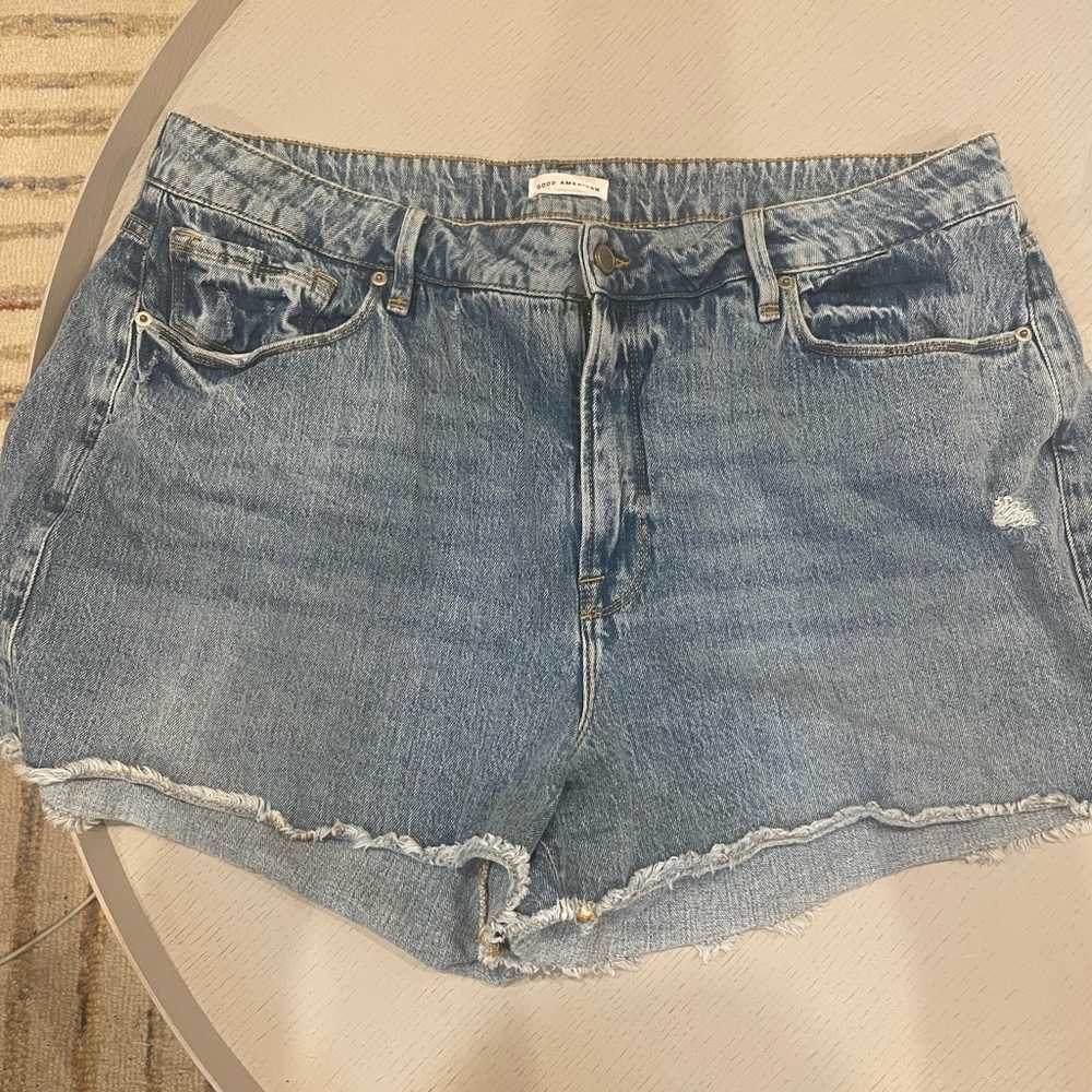 Good American Blue Jean Shorts